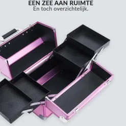 Confibel Opvouwbare Cosmetica Koffer 5 Opbergvakken Beauty Case Online