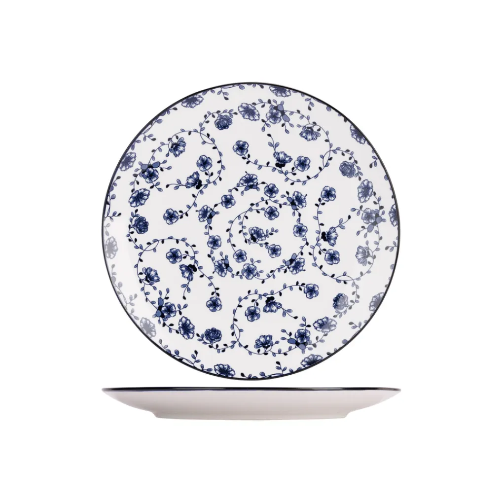 Cosy & Trendy 4 Stuks Flor Azul Dinerborden Porselein New