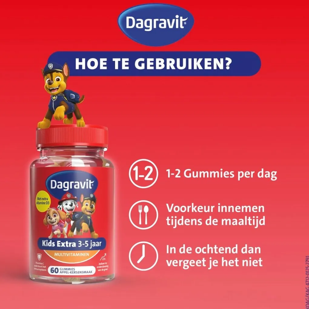 Dagravit Kids Multivitaminen Paw Patrol Gummies Hot