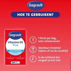 Dagravit Vitamine D3 10ug Parels Outlet