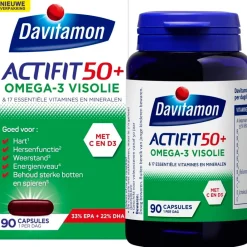 Davitamon Actifit 50+ Omega-3 Visolie Multivitamine & Mineralen Capsules Hot