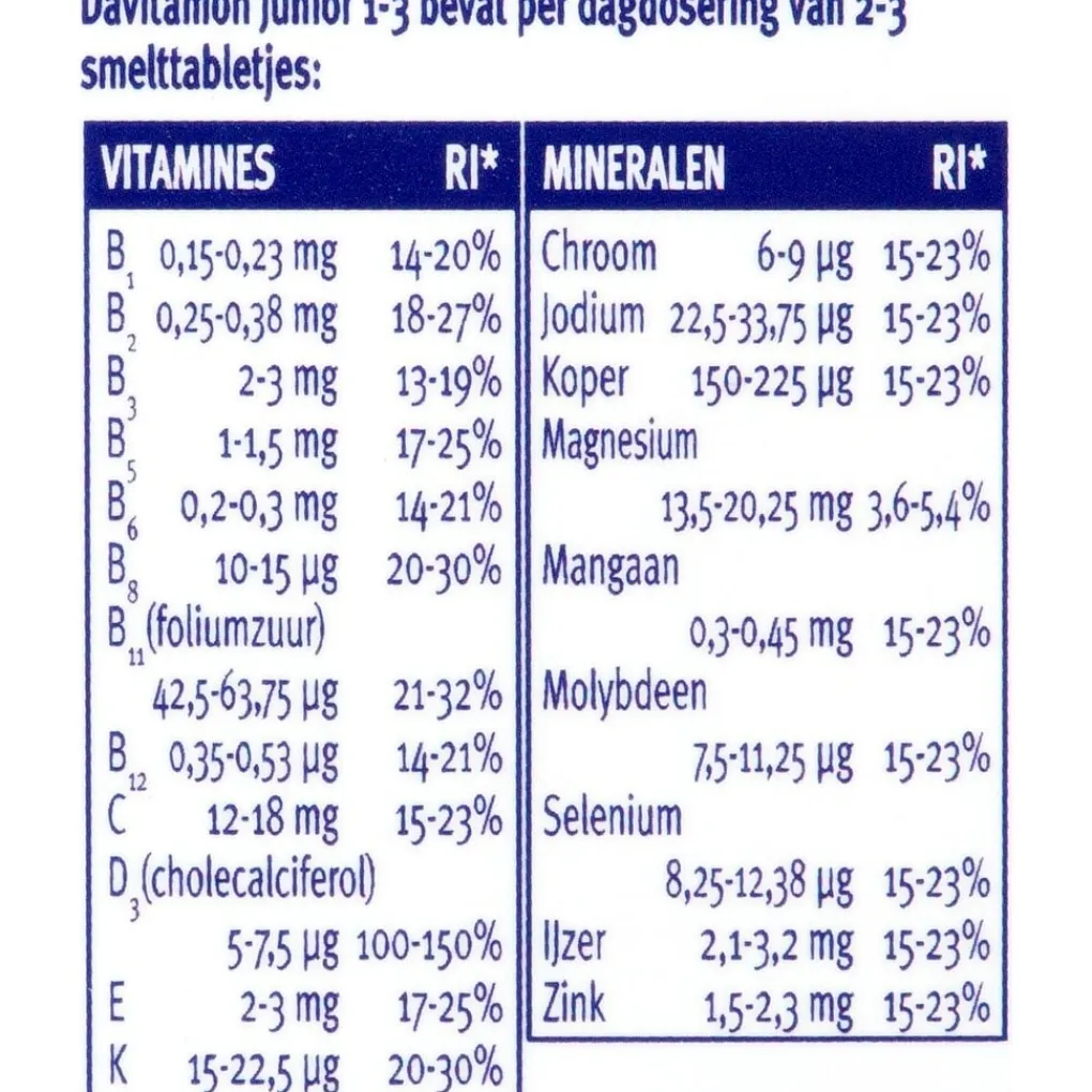 Davitamon Junior 1-3 Aardbei Smelttabletten Online