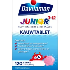 Davitamon Junior 3+ Framboos Kauwtabletten Discount