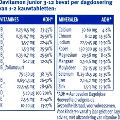 Davitamon Junior 3+ Multifruit Kauwtabletten Hot