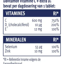Davitamon Vitamine C Forte + Extra D3 Time-Release Tabletten Hot