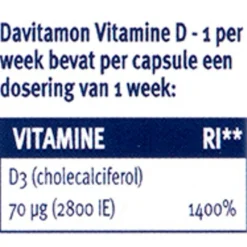 Davitamon Vitamine D3 1 Per Week Capsules Best