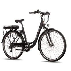 Degreaser dames ebike 50 cm 10.4 Ah 7sp zwart Best