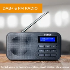 Denver DAB42B Noodradio DAB+/FM-radio met Bluetooth Discount