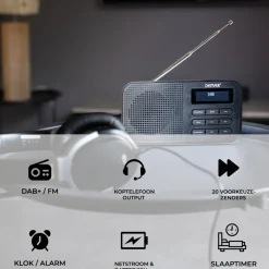 Denver DAB42B Noodradio DAB+/FM-radio met Bluetooth Discount
