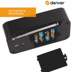 Denver DAB42B Noodradio DAB+/FM-radio met Bluetooth Discount