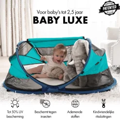 Deryan Baby Luxe Campingbedje Inclusief zelfopblaasbare matras Hot