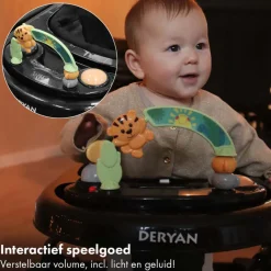 Deryan 2-in-1 inklapbare Loopstoel met speelset en dienblad Sale