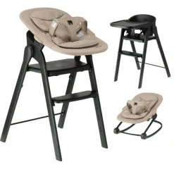 Deryan Luxe Kinderstoel Met Inklapbare Nougat Bouncer Zwart Discount