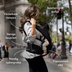 Deryan Pack Luxe Ergonomische draagzak Babydrager met opbergvakjes Online