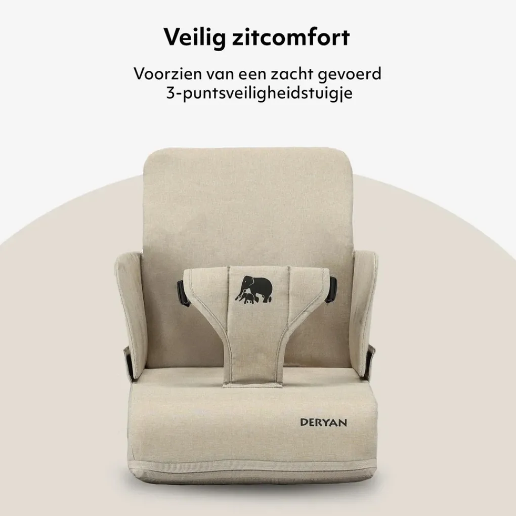 Deryan Travel Booster Stoelverhoger Inclusief Bevestigingsriem New