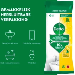 Dettol Power & Fresh Citrus Multi-reinigingsdoekjes Clearance