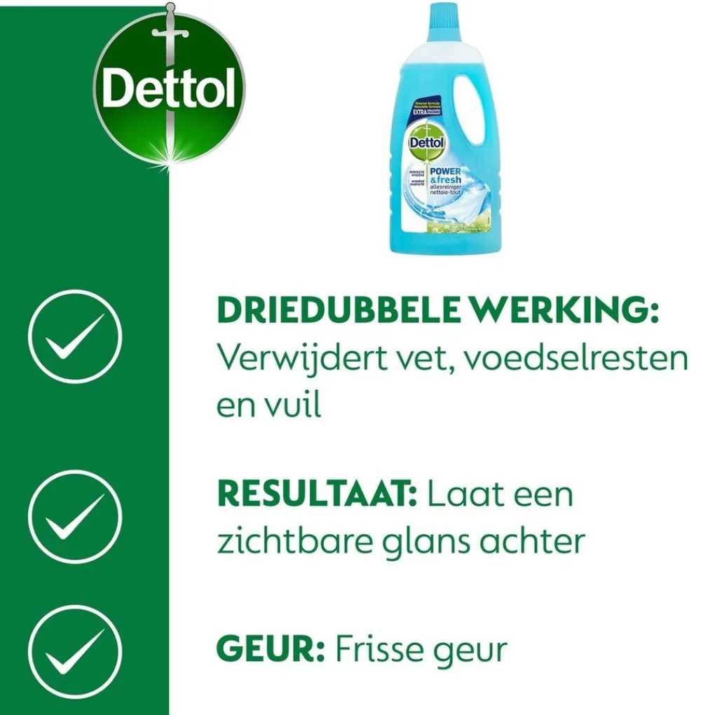 Dettol Power & Fresh Katoenfris Allesreininger Hot