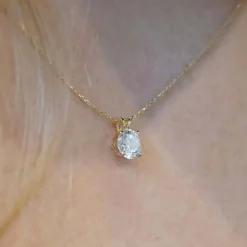 Di Lusso 14K Gouden Collier met hanger – 0.70 ct Lab Grown Diamant New