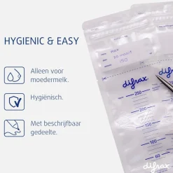 Difrax Moedermelk bewaarzakjes - 40 stuks Clearance