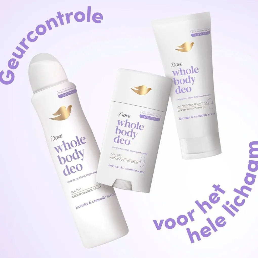 Dove Whole Body Lavender & Camomile Deodorant Spray New