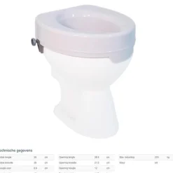 Drive Toiletverhoger Ticco 2G Ergonomisch 10 cm Zonder Deksel Hot