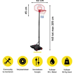 Dunlop Basketbalstandaard MEDBA6040/003 Best