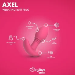 EasyConnect Vibrerende Buttplug Axel Bestuurbaar met App New
