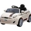 Eco Toys Wit Elektrische Fiat 500 Kinderauto Outlet