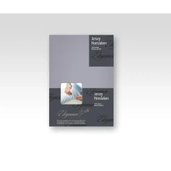 Elegance Hoeslaken Jersey Katoen Stretch 35cm Hoge Hoek - licht grijs 160x210/220cm Clearance