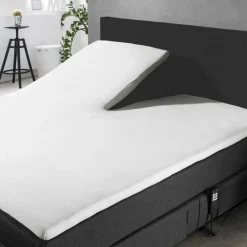 Elegance Splittopper Hoeslaken Jersey Katoen Stretch - wit 180x200cm