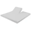 Elegance Splittopper Hoeslaken Perkal Katoen - licht grijs 180x210/220cm Outlet