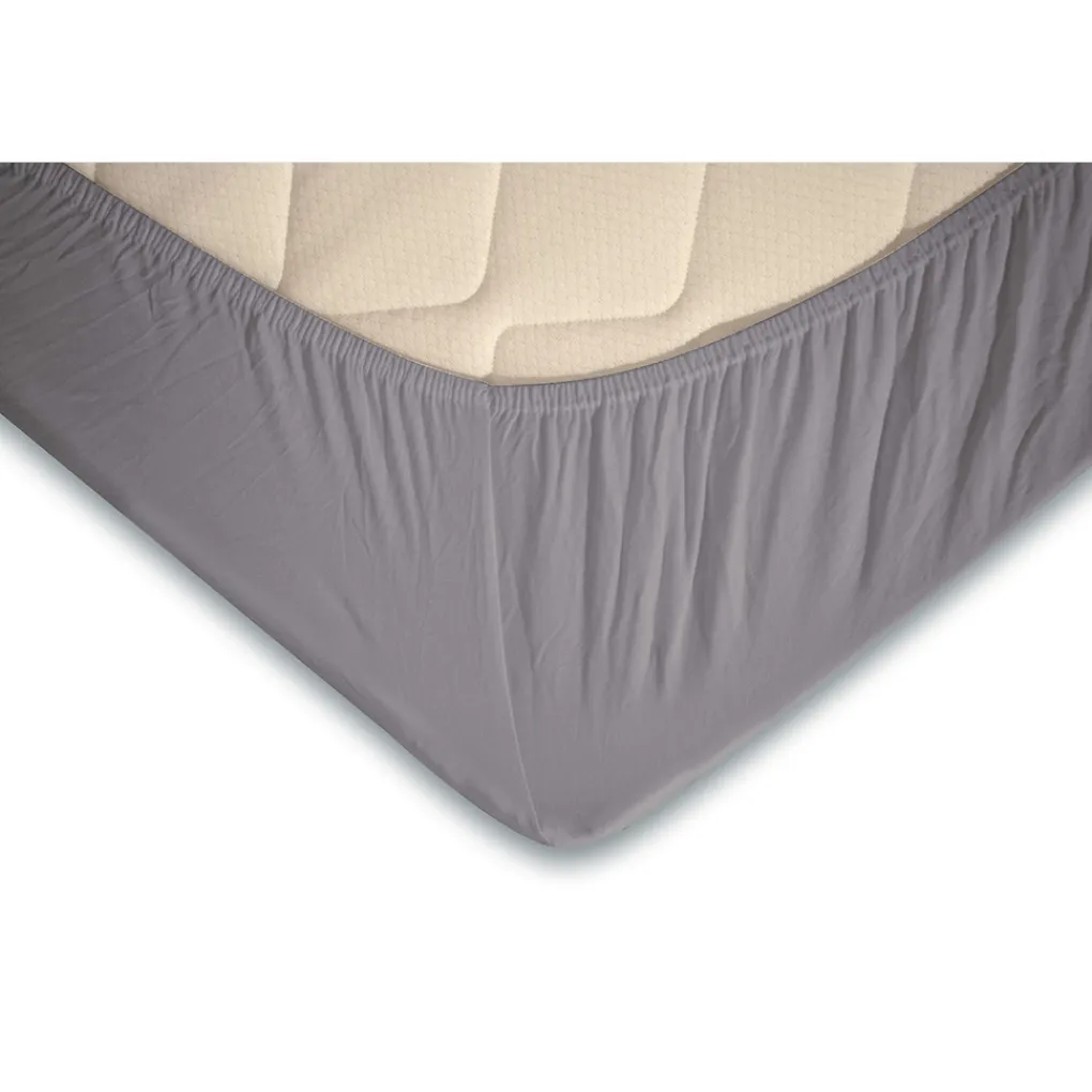 Elegance Topper Hoeslaken Jersey Katoen Stretch - licht grijs 180x210/220cm