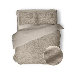 Eleganzzz Dekbedovertrek Micro Mink Leopard - royal sand 200x200/220cm Online