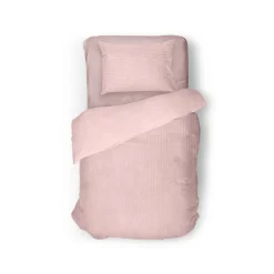 Eleganzzz Dekbedovertrek Teddy Rib Fleece - light pink 140x200/220cm New