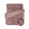 Eleganzzz Dekbedovertrek Shiny Bubble Pom Pom Flanel Fleece - old rose 200x200/220cm Online