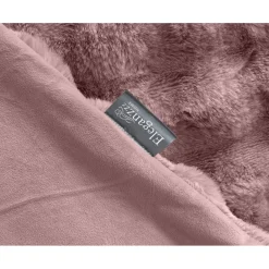 Eleganzzz Dekbedovertrek Shiny Bubble Pom Pom Flanel Fleece - old rose 200x200/220cm Online