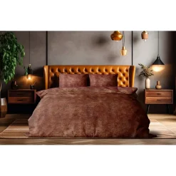 Eleganzzz Dekbedovertrek Flanel Fleece - rose brown 240x200/220cm