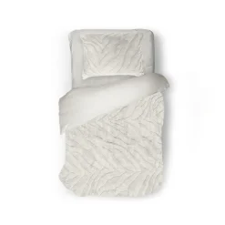 Eleganzzz Dekbedovertrek Jacquard Rabbit Fur - off white 140x200/220cm Online