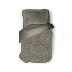 Eleganzzz Dekbedovertrek Jacquard Rabbit Fur - taupe grey 140x200/220cm Online