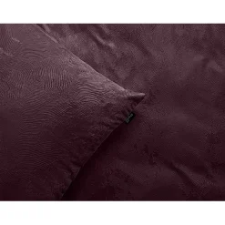 Eleganzzz Dekbedovertrek 3D Embossed Velvet Wave - bordeaux 140x200/220cm Best