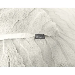Eleganzzz Dekbedovertrek Bubble Pom Pom Rabbit Fur - off white 140x200/220cm New
