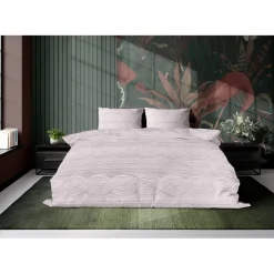 Eleganzzz Dekbedovertrek Jacquard Teddy Pluche - baby pink 200x200/220cm Sale