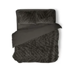 Eleganzzz Dekbedovertrek Jacquard Rabbit Fur - taupe grey 240x200/220cm Sale