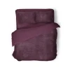 Eleganzzz Dekbedovertrek Flanel Fleece - bordeaux 200x200/220cm New