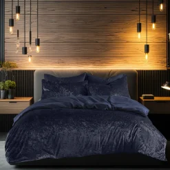 Eleganzzz Dekbedovertrek Crushed Velvet - royale blue 140x200/220cm Online
