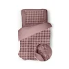 Eleganzzz Dekbedovertrek Shiny Bubble Pom Pom Flanel Fleece - old rose 140x200/220cm Best