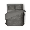 Eleganzzz Dekbedovertrek Crushed Velvet - dark grey 200x200/220cm Best