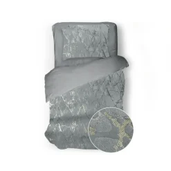 Eleganzzz Dekbedovertrek Marbel Foil Velvet - grey 140x200/220cm Online