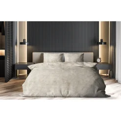 Eleganzzz Dekbedovertrek Flanel Fleece - beige 240x200/220cm Discount