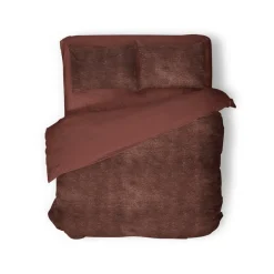 Eleganzzz Dekbedovertrek Flanel Fleece - rose brown 200x200/220cm Clearance